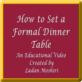"How to Set a Dinner Table" Educational Video